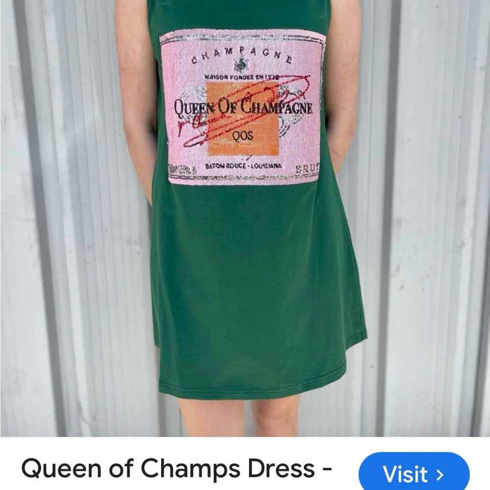 Green Queen of Champs Midi Dress